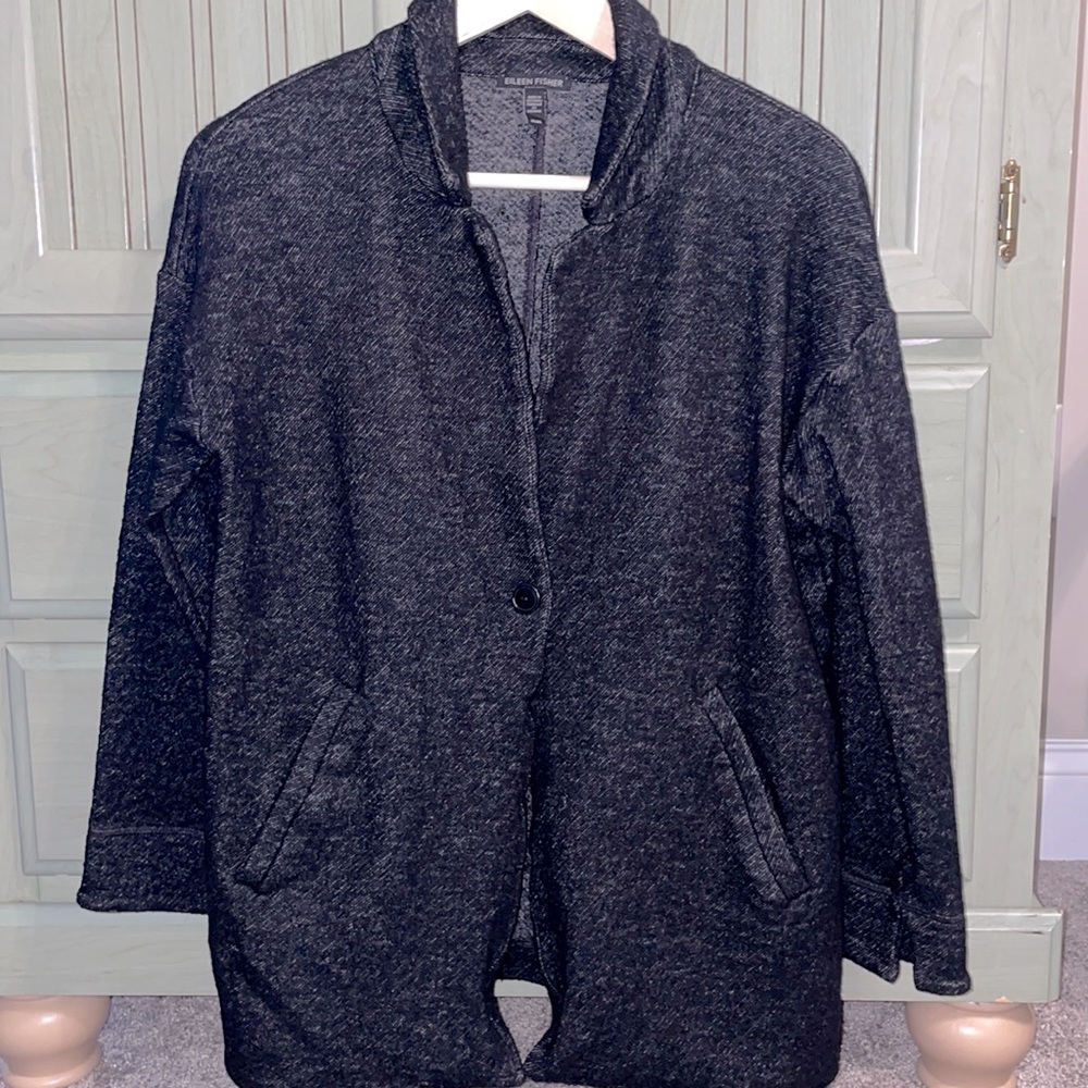 Eileen Fisher Timeless Wool Medium Coat - Picture 1 of 6
